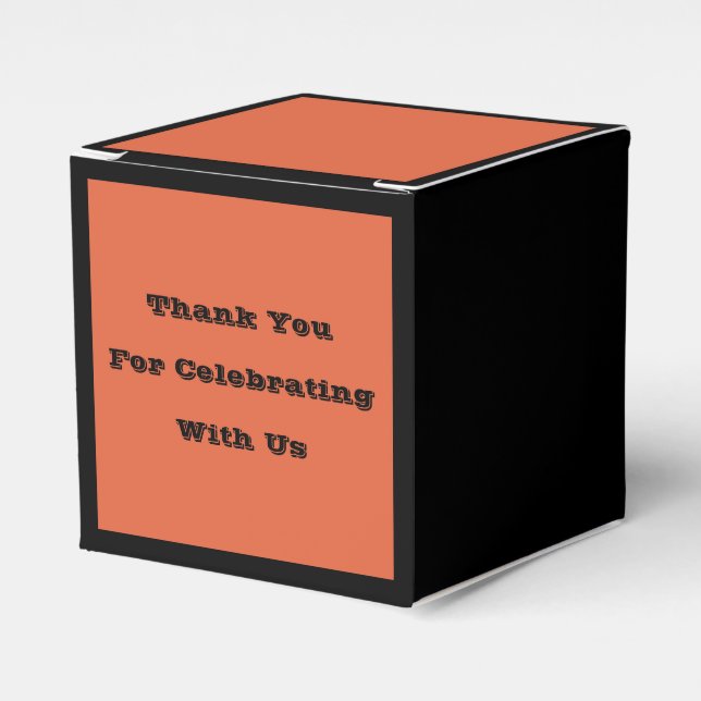 Verona Sunset Orange Solid Color Geschenkschachtel (Vorderseite)