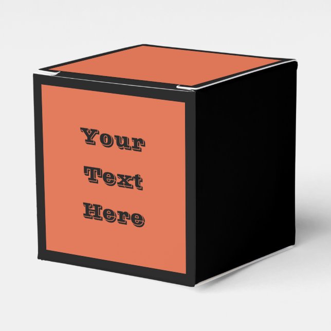 Verona Sunset Orange Solid Color Geschenkschachtel (Vorderseite)
