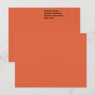 Verona Sunset Orange Solid Color Postkarte