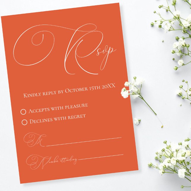 Verona Sunset UAWG Response Card RSVP Karte (Verona Sunset RSVP Response Card)