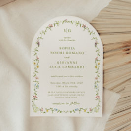 VERONA Wildblume Arch Frame Wedding Einladung