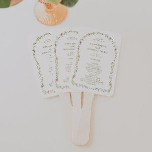 VERONA Wildblume Frame Wedding Program Fächer