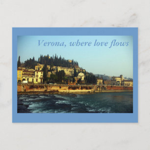 Verona, wo die Liebe fließt Postkarte
