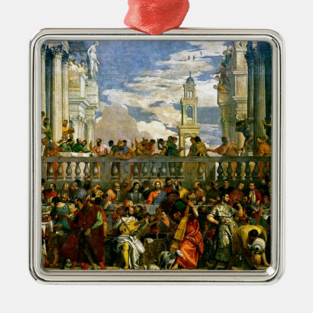 Veronese - Die Hochzeit in Cana Ornament Aus Metall (Vorne)