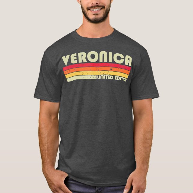 VERONICA Geschenkname Personalisiert Retro Vintag T-Shirt (Vorderseite)