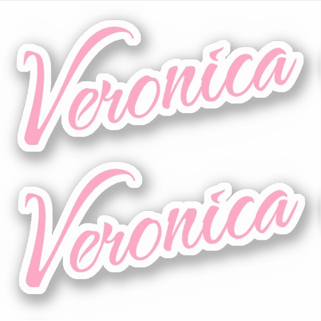 Veronica name x2 aufkleber (Vorderseite)