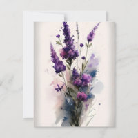 Veronica violette Blumen in Wasserfarben