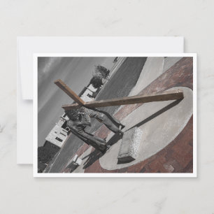 Veronica wischt das Gesicht Jesu ab Postkarte