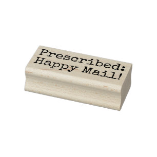 „Verordnet: Happy Mail!“ Gummistempel