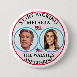 Verpacken von Melania beginnen Button