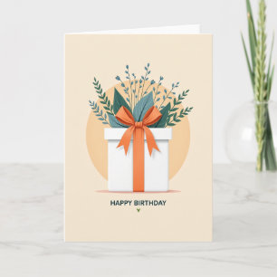 Verpackte Geburtstagsgeschenkkarte Karte