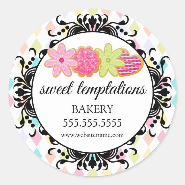 Verpackung für Backwaren Runder Aufkleber (Vorderseite)