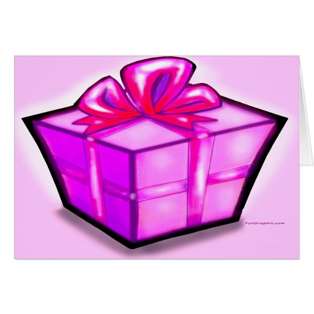Verpackung für Geschenke rosa (Vorderseite (Horizontal))