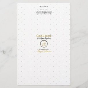 Verpackung für Gold und Schwarze Seife   Leinenpap