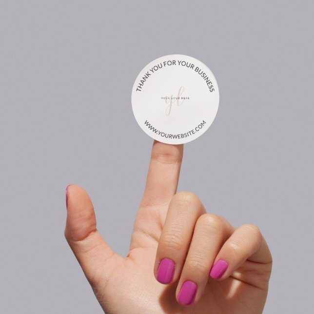 Verpackung für kleine Unternehmen - Logo-Markenbez Runder Aufkleber (Von Creator hochgeladen)