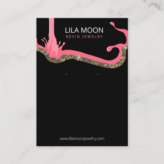 Verpackung für Resin Ohrringe Visitenkarte (Vorderseite)