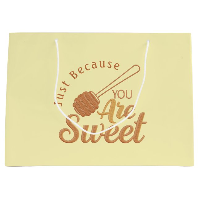 Verpackung für süße Momente Große Geschenktüte (Vorderseite)