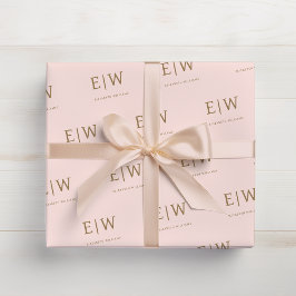 Verpackung für Unternehmen mit rosa Gold-Markenbez Geschenkpapier