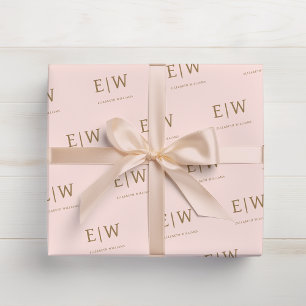 Verpackung für Unternehmen mit rosa Gold-Markenbez Geschenkpapier