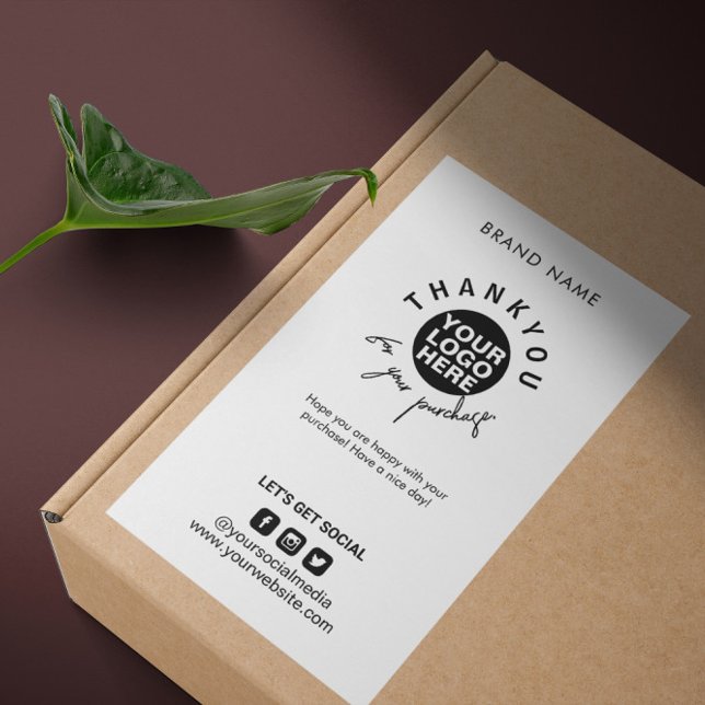 Verpackung Logo Vielen Dank Versand Box Siegel Lab Rechteckiger Aufkleber (Von Creator hochgeladen)