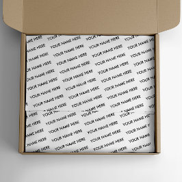 Verpackung von Firmennamen - Unternehmensweiße Seidenpapier