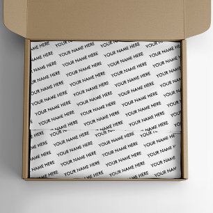 Verpackung von Firmennamen - Unternehmensweiße Seidenpapier