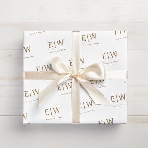 Verpackung von Unternehmen mit weißem Gold Geschenkpapier