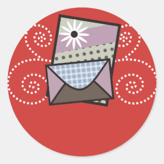 Verpackungs-Aufkleber für handgefertigte Karten Runder Aufkleber