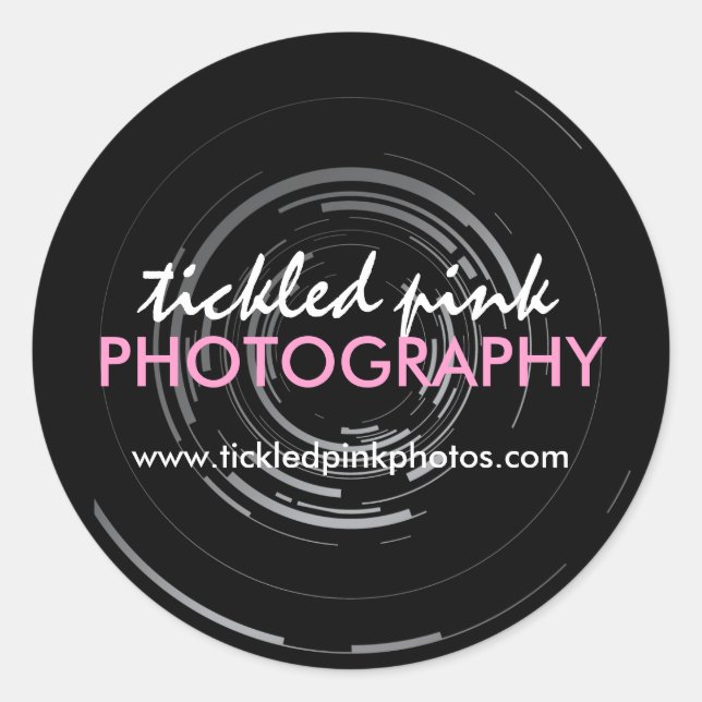 Verpackungs-Labels für Fotografen Runder Aufkleber (Vorderseite)