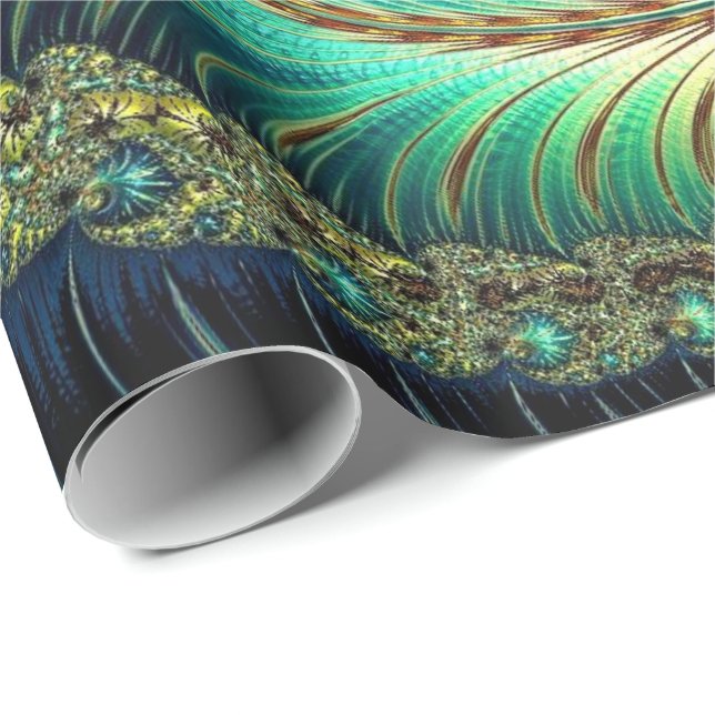 Verpackungs-Papier der Fraktal-Kunst-42 Geschenkpapier (Rolleneckpunkt)