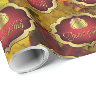 Verpackungs-Papier - herbstlicher glücklicher Geschenkpapier