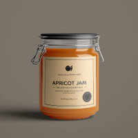 Verpackungsdesign für Apricot-Marmelade