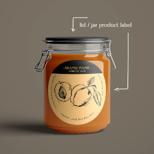 Verpackungsdesign für Apricot-Marmelade Runder Aufkleber