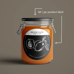 Verpackungsdesign für Apricot-Marmelade Runder Aufkleber