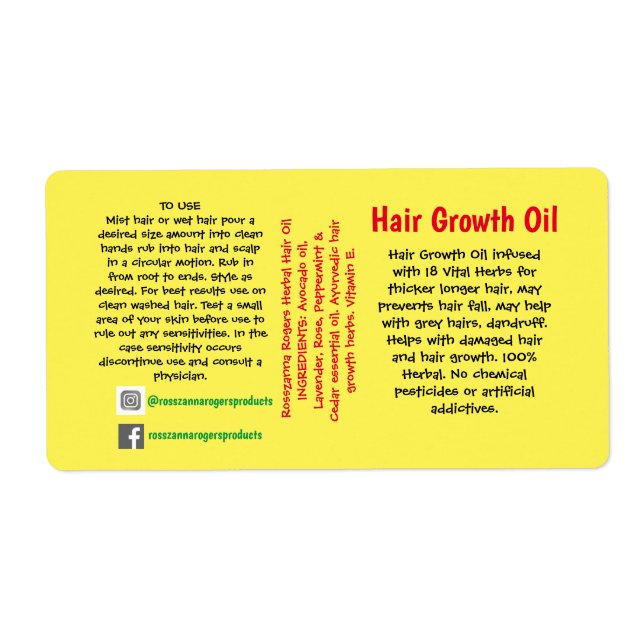 Verpackungsetikett (Vorne)