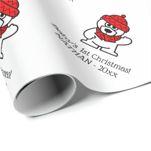 Verpackungspapier des Babys personalisiertes 1. Geschenkpapier