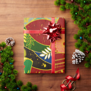 Verpackungspapier für abstrakte Blume Geschenkpapier