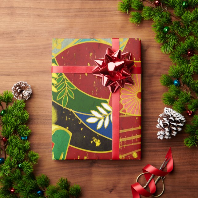 Verpackungspapier für abstrakte Blume Geschenkpapier (Feiertagsgeschenk)