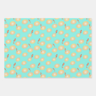 Verpackungspapier für tropische Seepferde Geschenkpapier Set