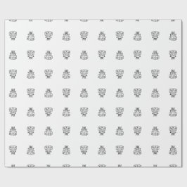 Verpackungspapier-Torte - Minimalistischer Geburts Geschenkpapier