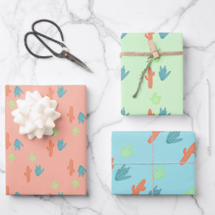 Verpackungspapier von Pastel Cactus Geschenkpapier Set