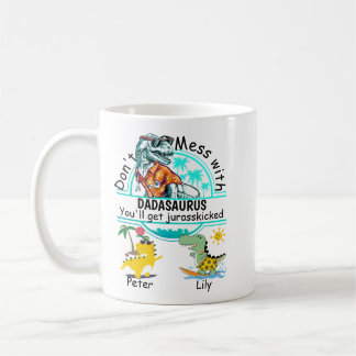 Verpasse dich nicht mit Papa asaurus Sommer 2 Kind Kaffeetasse