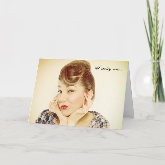 Verpassen Sie Ihre Retro Vibe Grußkarte Karte (Vorderseite)