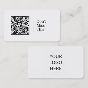 Verpassen Sie nicht das Anpassbarer QR-Code und Visitenkarte