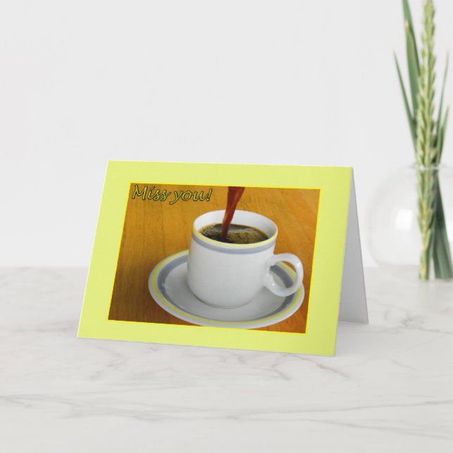 Verpassen Sie unsere Kaffeedatenkarte Karte (Vorderseite)