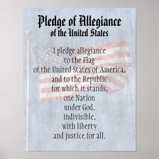 Verpfändung des US-Flaggengeschichtshofes Poster (Vorne)