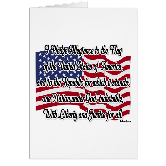 Verpflichtung zur Verbundenheit mit der US-Flagge (Vorne)