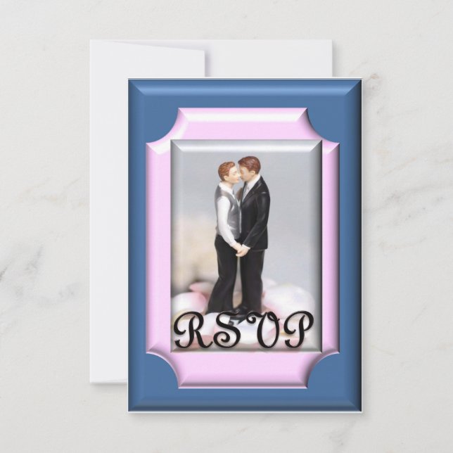 Verpflichtungsfeier/Hochzeitsradarkarten RSVP Karte (Vorderseite)