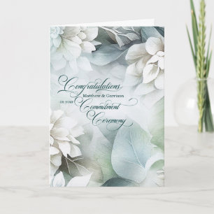 Verpflichtungszeremonie Gratulation Weiße Magnolie Karte