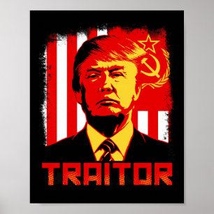 Verräter im Chefvorsitzenden Trump protestieren Poster